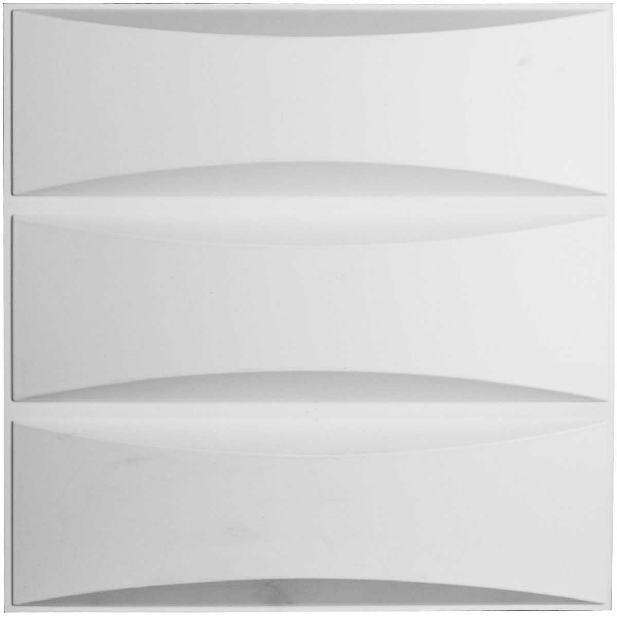 19 5/8'W x 19 5/8'H Traditional EnduraWall Decorative 3D Wall Panel, White