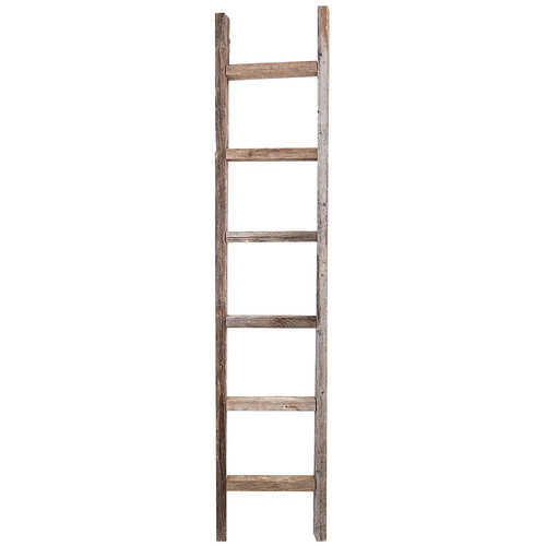 Rustic Decor Wood 6 ft. Decorative Ladder