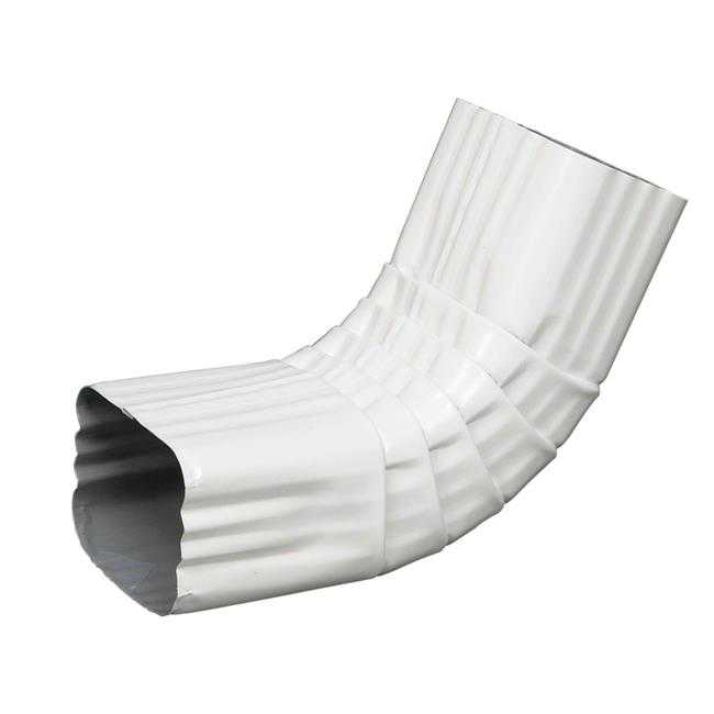 Amerimax 58081 3 x 3 x 2 in. A Front Aluminum Gutter Elbow White