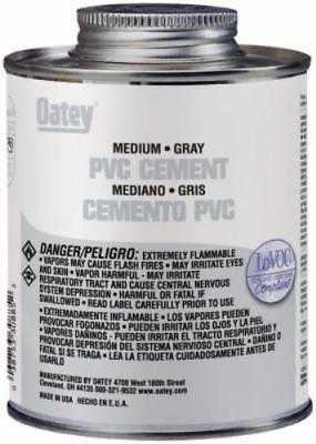 8 Oz Gray Pvc Medium Bodied Cement 2PK