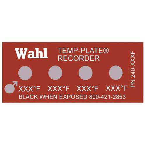 WAHL 240-160F Non-Rev Temp Indicator, Mylar, PK10