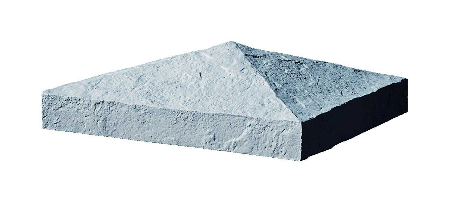 NextStone Faux Polyurethane Stone Post Cover Cap - Graphite