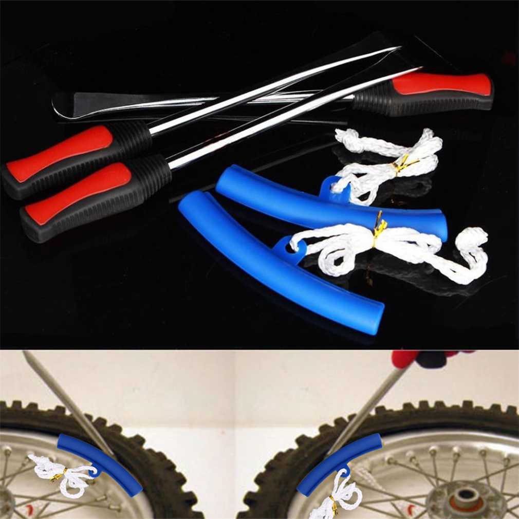 3Pcs Spoon Motorcycle Tire Iron Changing Rim Protector Tool Combo Lever Set