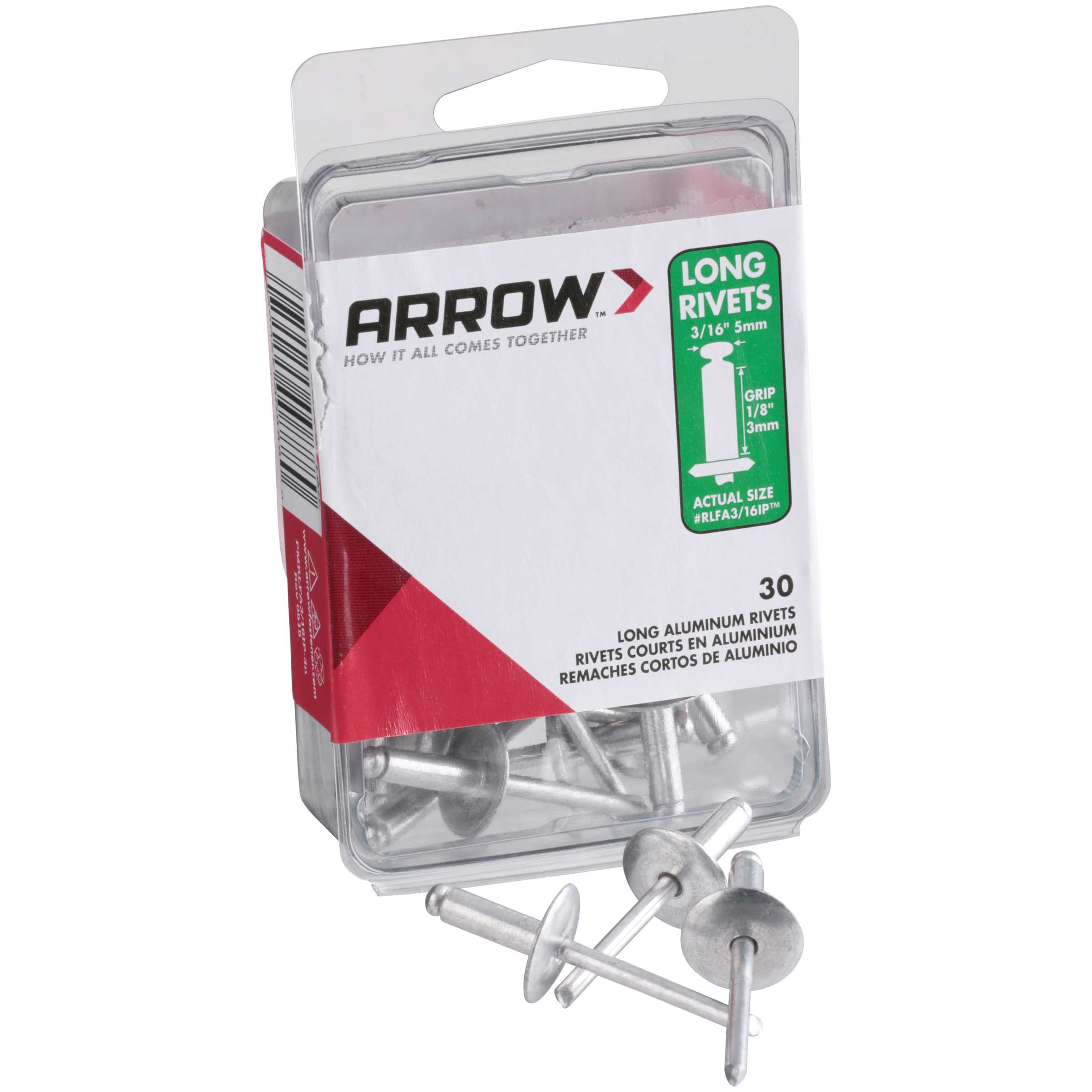Arrow™ Long Aluminum Rivets 30 ct Pack