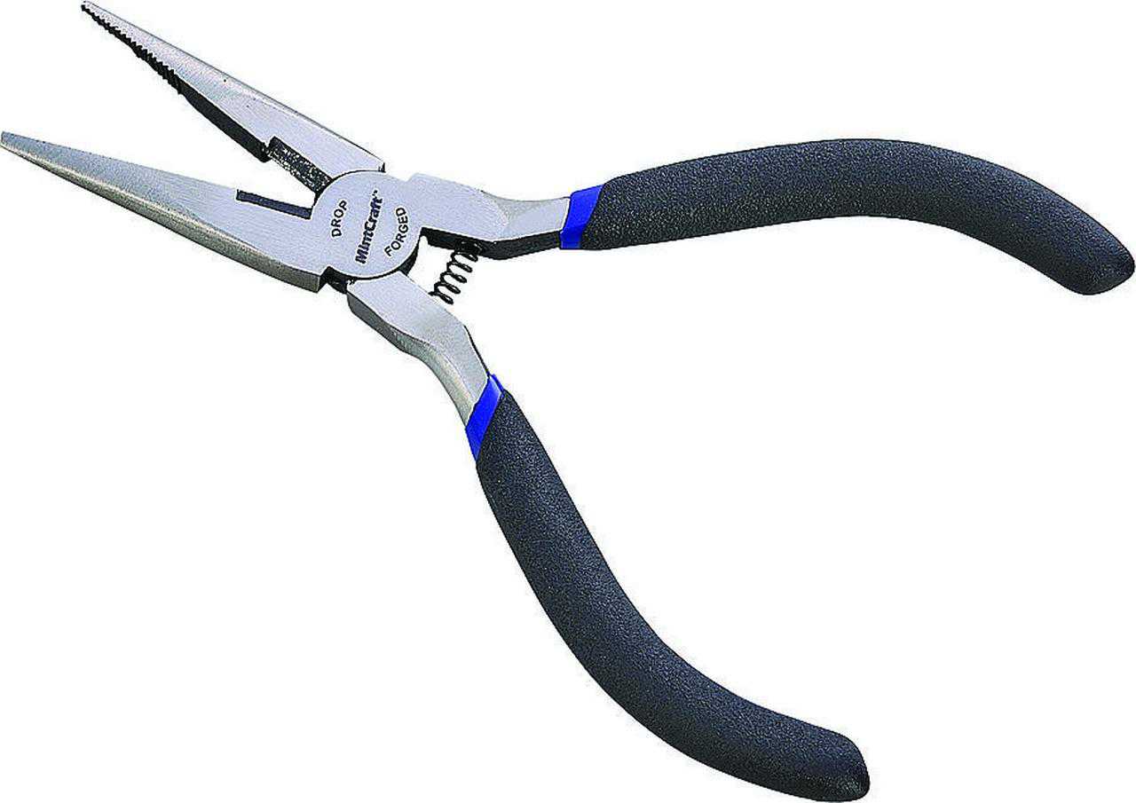 Mintcraft JL-NP017 Long Nose Miniature Plier, 4-1/2 in OAL Precision Milled Tapered Jaw, Non-Slip Co