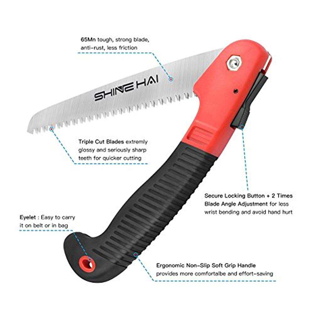 Squad Marketing Hand Saw, Folding Pruning New Saw with Rugged 7'' Blades, All Purpose, Best for Tree Pruning, Camping, Hunting, Toolbox and Daily Use with Non-slip Ergonomics Handle camping Saws