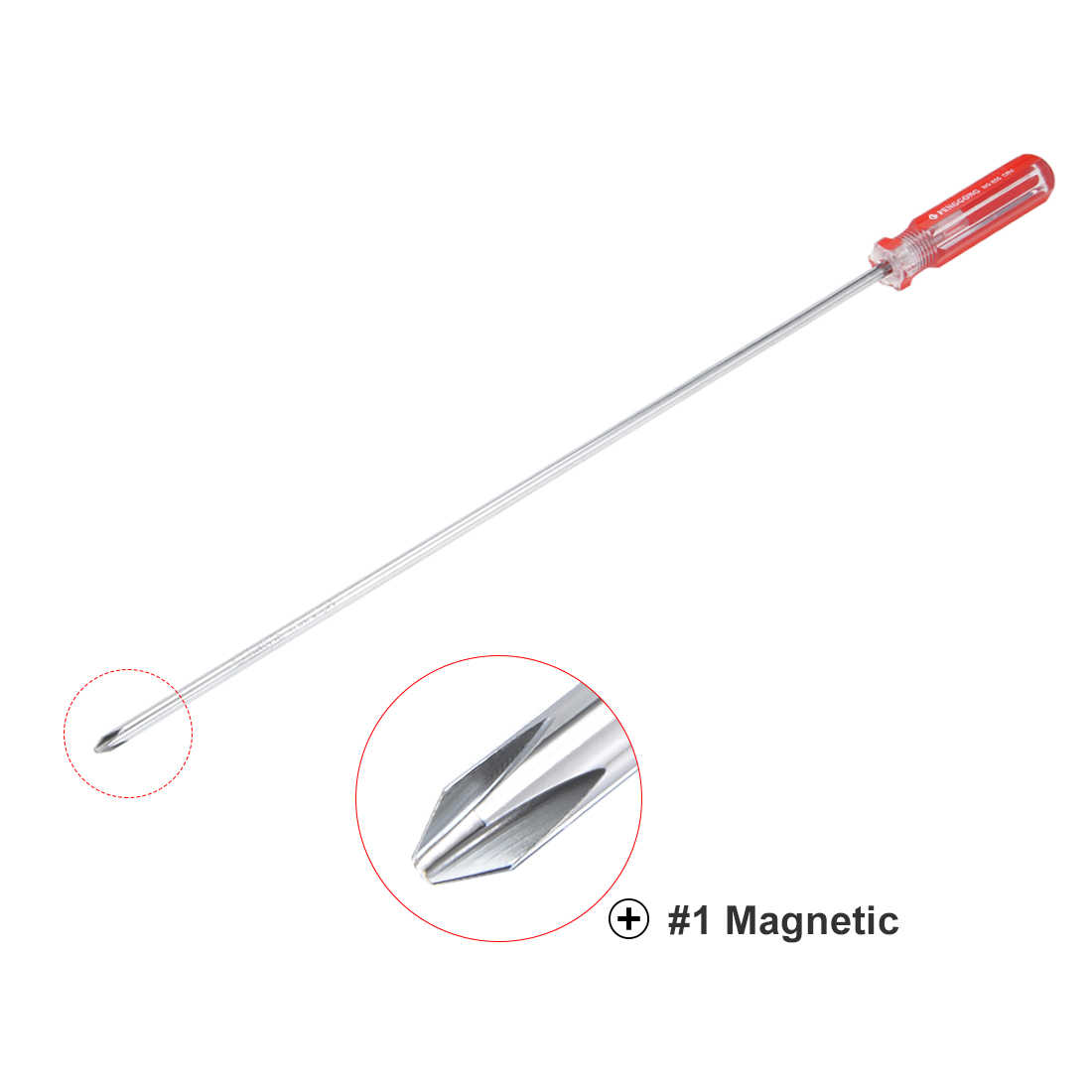 Tasharina Magnetic #1 Phillips Screwdriver with 12 Inch Shaft