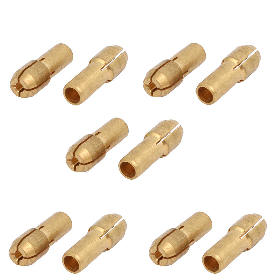 Unique Bargains 10pcs 1.8mm Clamping Dia Brass Qucik Change Collet Nut for Rotary Power Tool