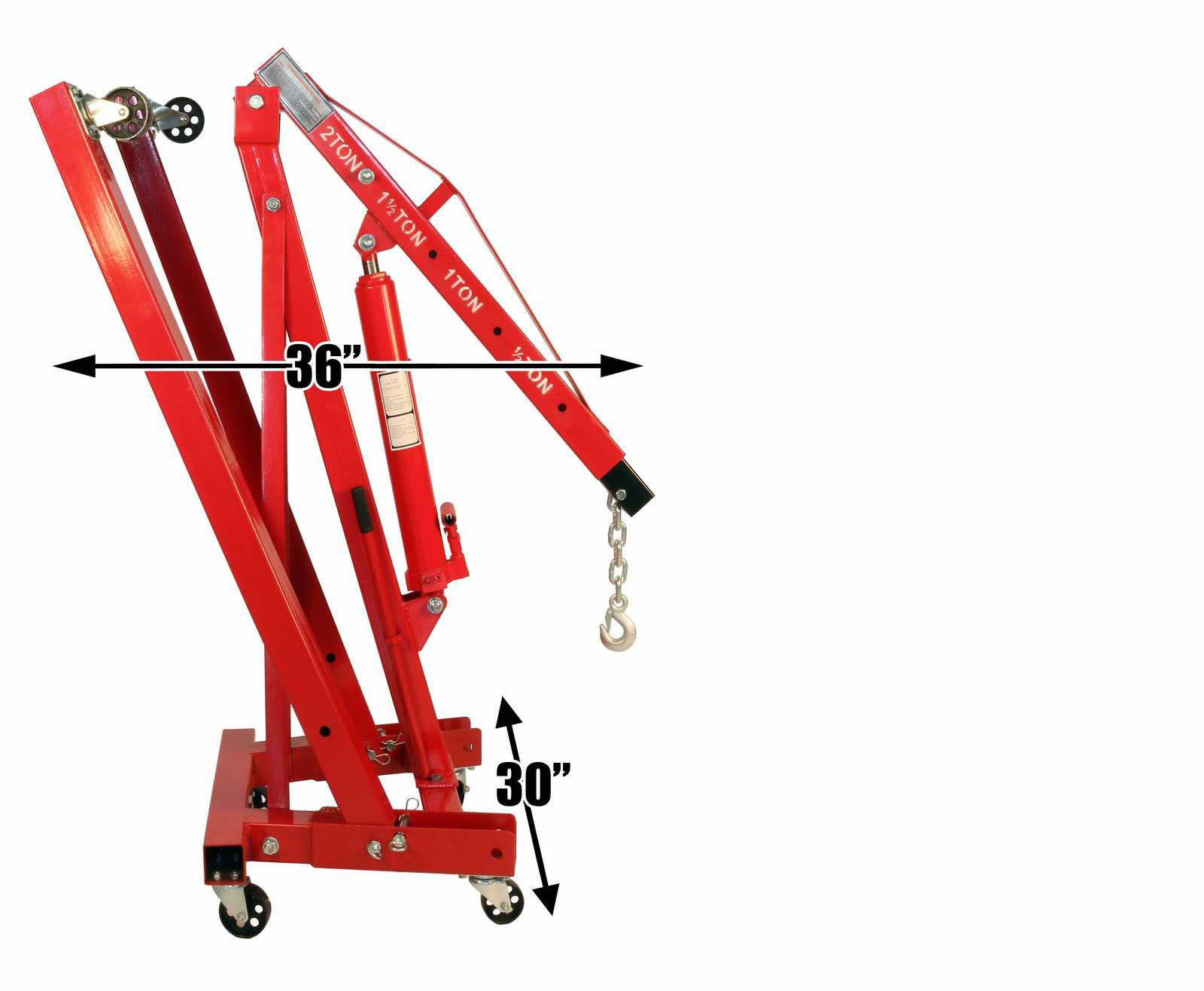 Dragway Tools 2 Ton Folding Hydraulic Engine Hoist Cherry Picker Shop Crane Hoist Lift