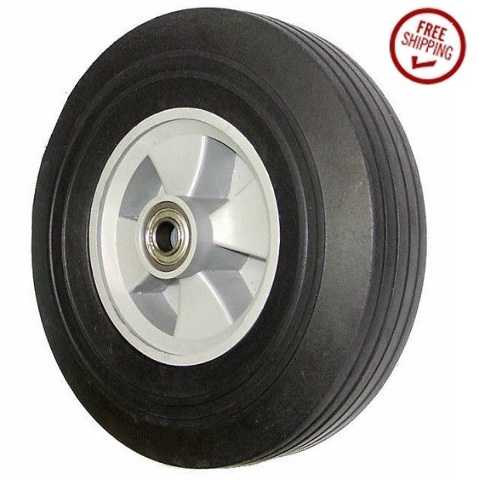 Tubeless Pneumatic Hand Truck Wheel 10' D x 2.75' Width with 5/8' Axle ID