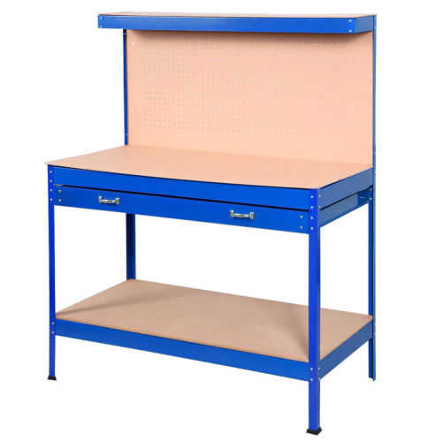 Wood Steel WorkBench Tools Table Home Workshop Bench