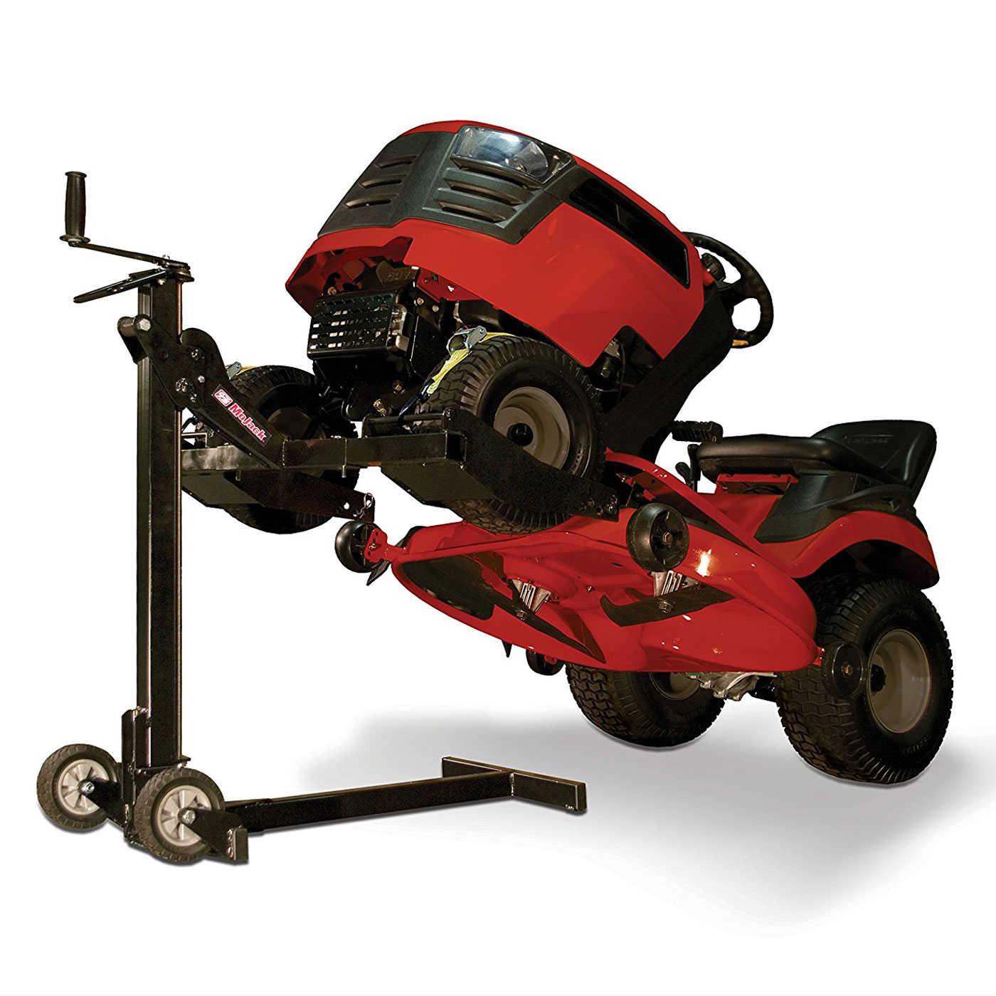 MoJack EZ Compact Folding 300 lb Residential Riding Lawn Tractor Mower Lift Jack